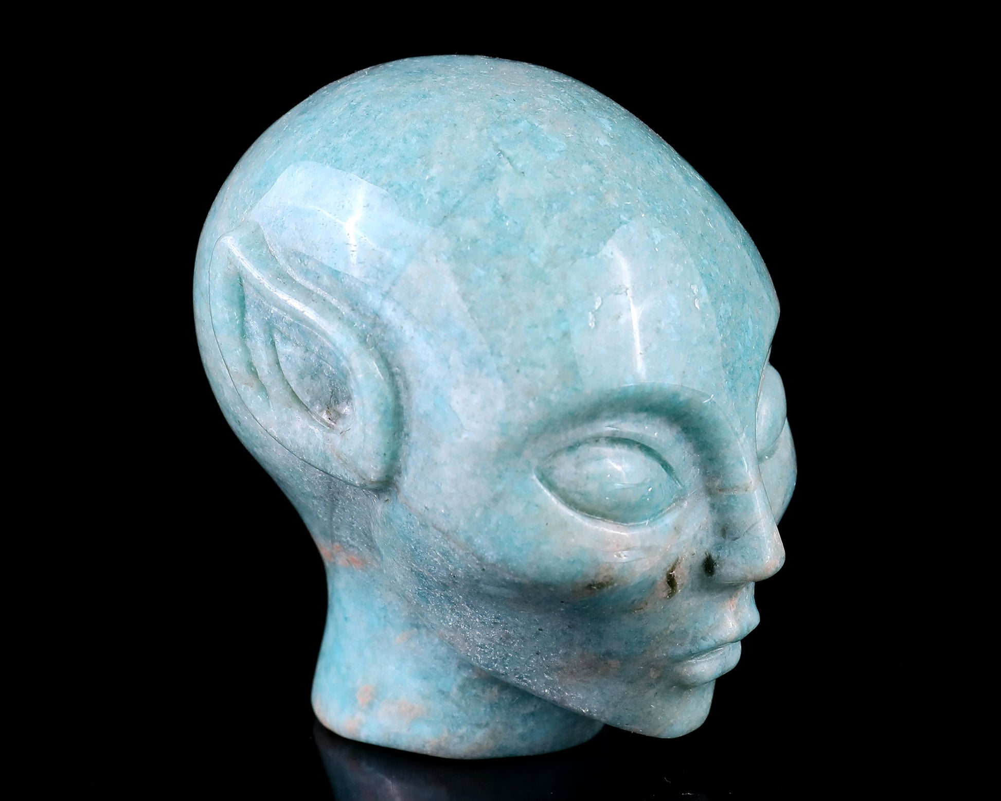 3.0" Amazonite Hand Carved Crystal Elf Alien Sculpture Crystallumi