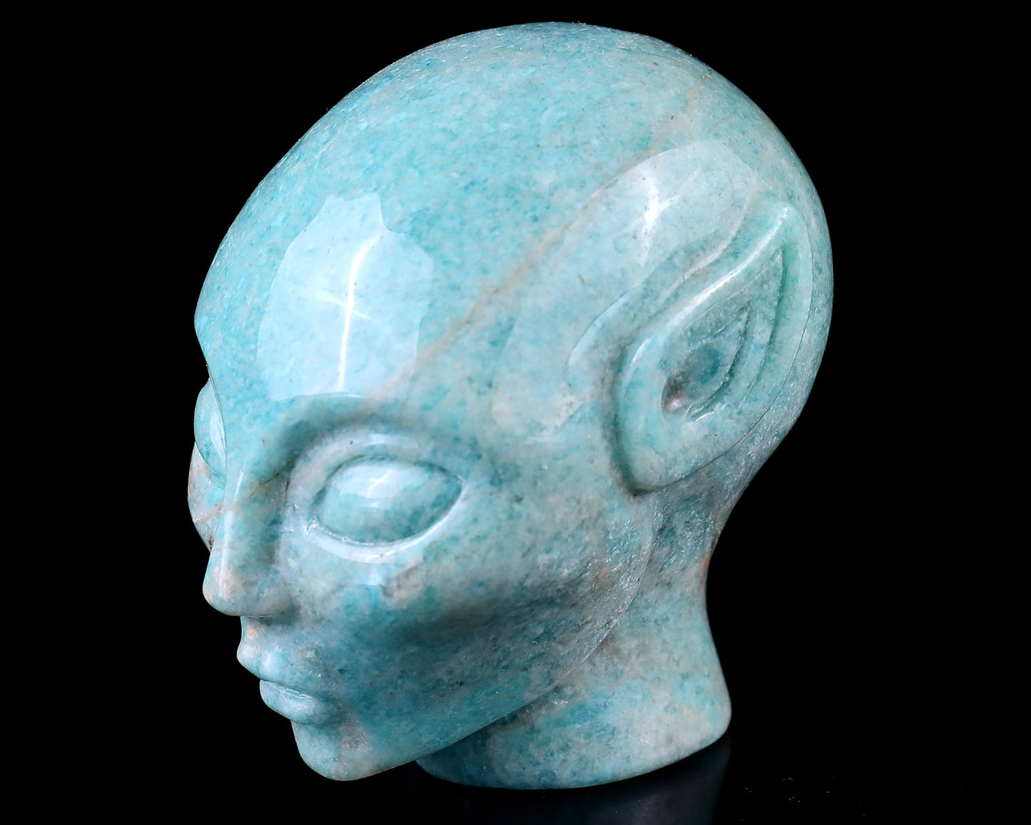 3.0" Amazonite Hand Carved Crystal Elf Alien Sculpture Crystallumi