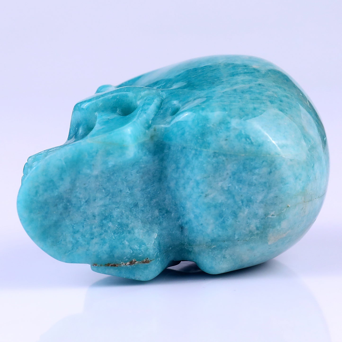 3.0" Amazonite Hand Carved Crystal Realistic Skull Sculpture Crystallumi