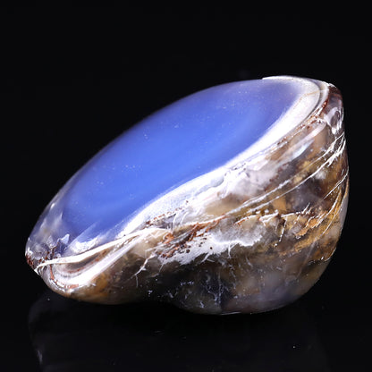 3.0" Blue Chalcedony Hand Carved Crystal Polished Stone Crystallumi