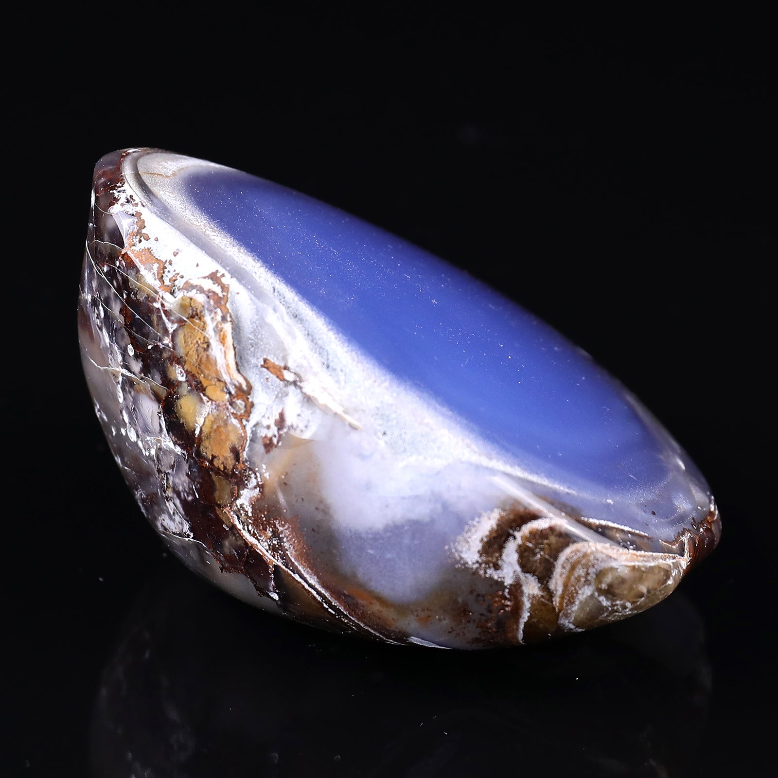 3.0" Blue Chalcedony Hand Carved Crystal Polished Stone Crystallumi