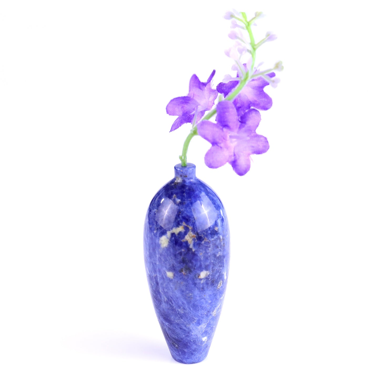 3.0" Natural Gemstone Hand Carved Crystal Vase, Incense Holder Sculpture Crystallumi