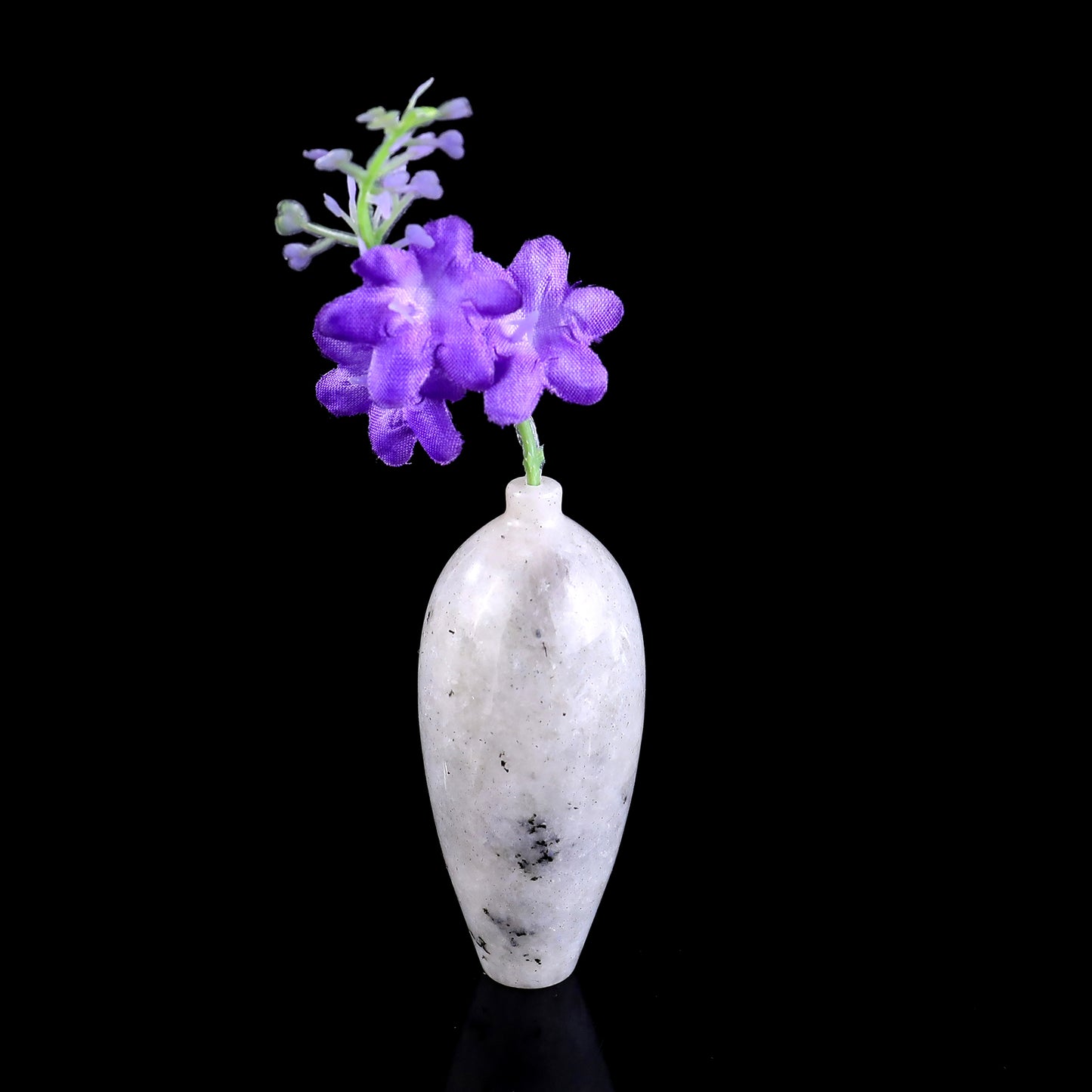 3.0" Natural Gemstone Hand Carved Crystal Vase, Incense Holder Sculpture Crystallumi