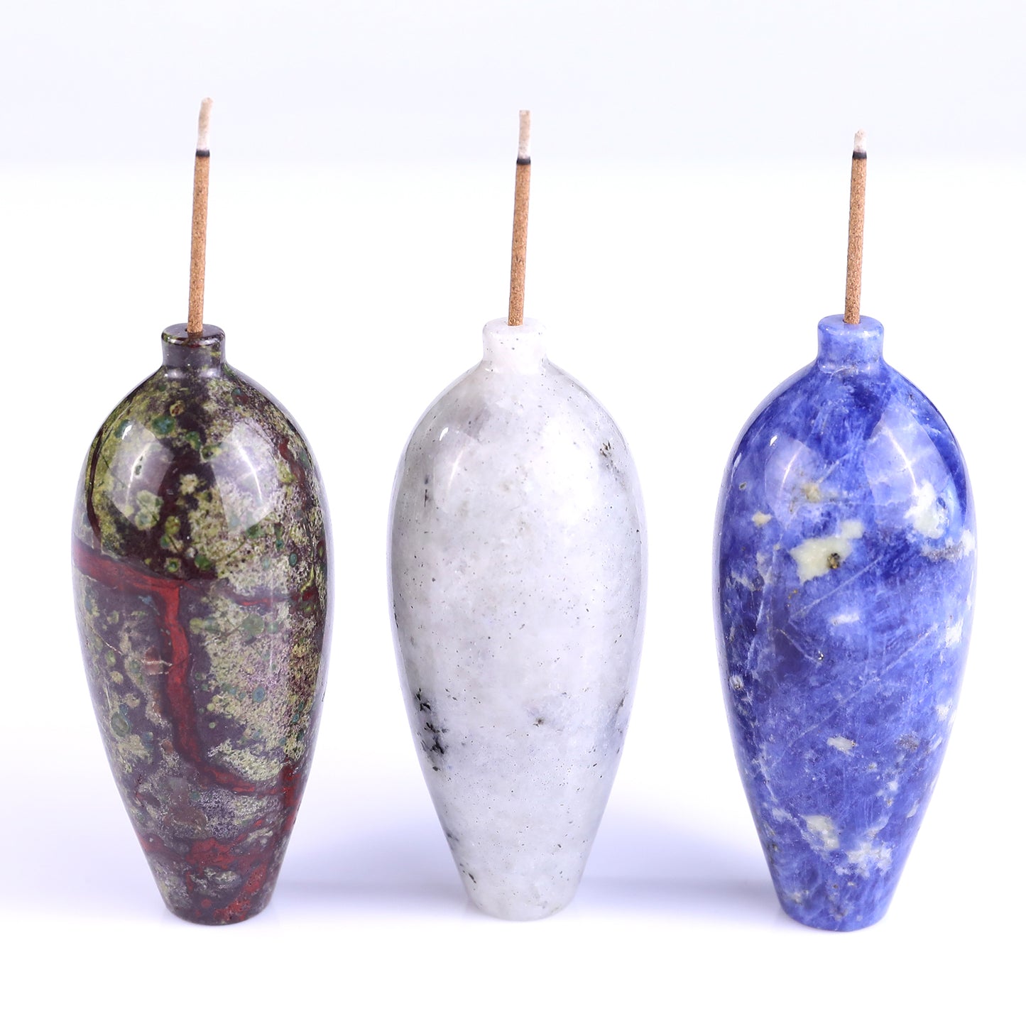 3.0" Natural Gemstone Hand Carved Crystal Vase, Incense Holder Sculpture Crystallumi