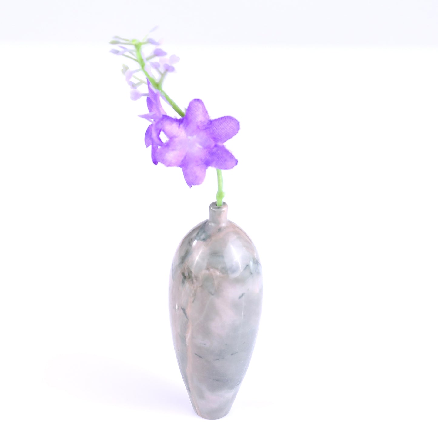 3.0" Natural Gemstone Hand Carved Crystal Vase, Incense Holder Sculpture Crystallumi