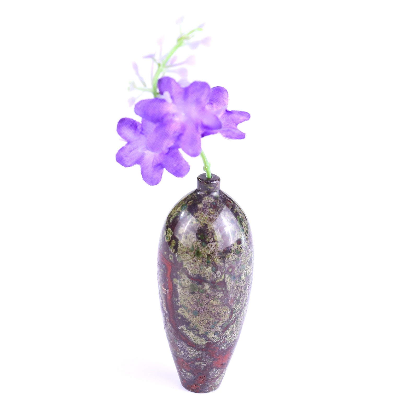 3.0" Natural Gemstone Hand Carved Crystal Vase, Incense Holder Sculpture Crystallumi