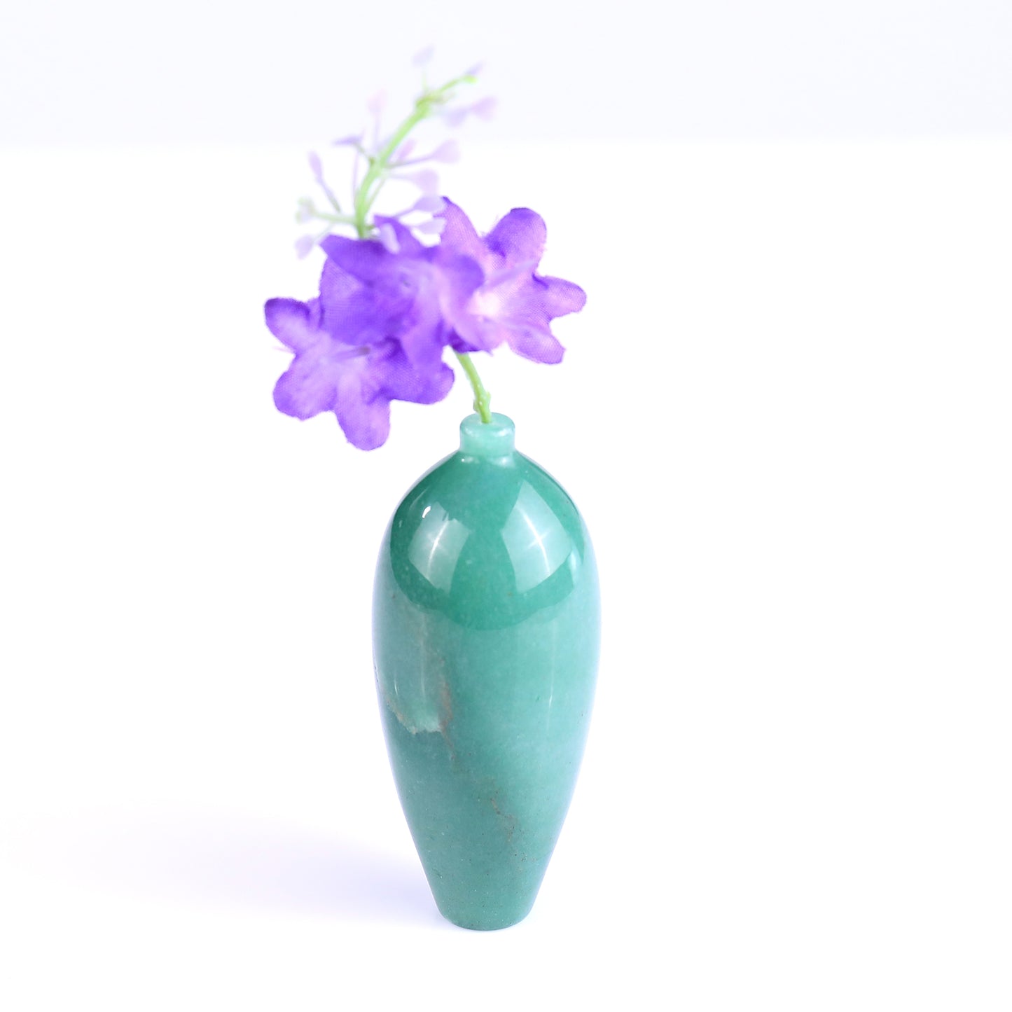 3.0" Natural Gemstone Hand Carved Crystal Vase, Incense Holder Sculpture Crystallumi