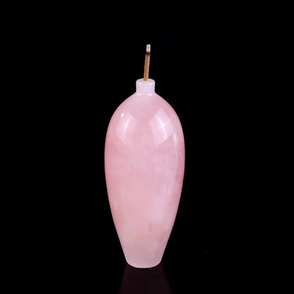 3.0" Natural Gemstone Hand Carved Crystal Vase, Incense Holder Sculpture Crystallumi