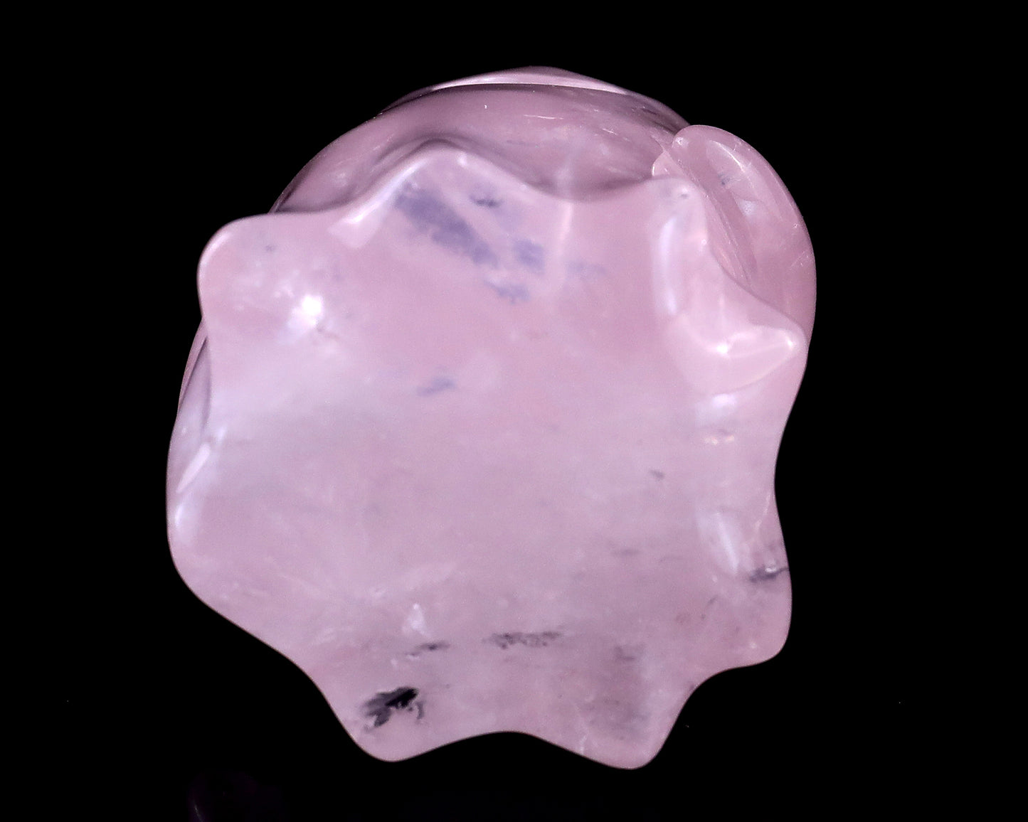 3.0” Natural Rose Quartz Hand Carved Crystal Ghost Sculpture, Halloween Gift Crystallumi