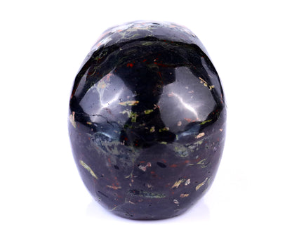 3.0" Plumite Hand Carved Crystal Realistic Skull Sculpture Crystallumi