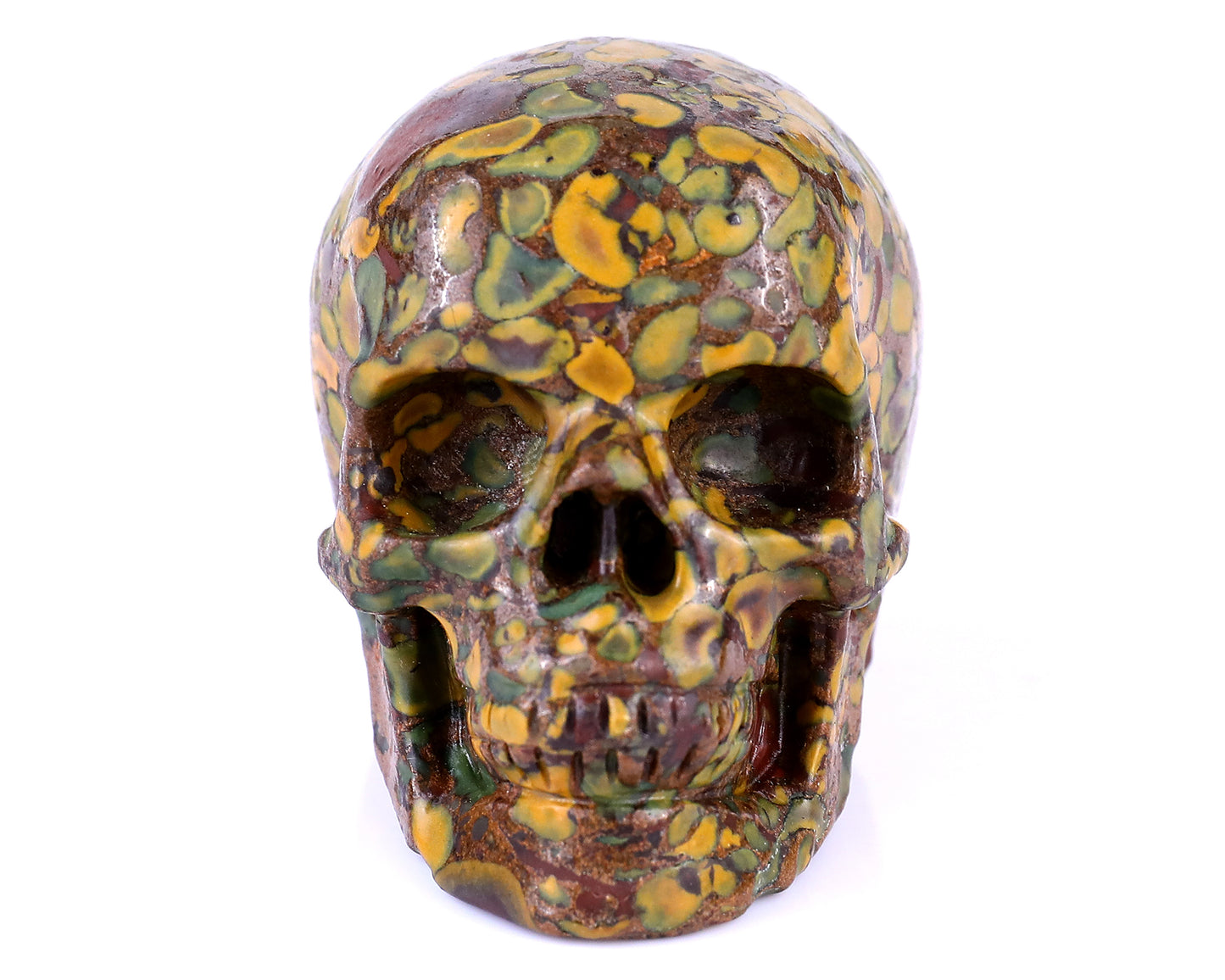 3.0" Roe Stone Hand Carved Crystal Realistic Skull Sculpture Crystallumi