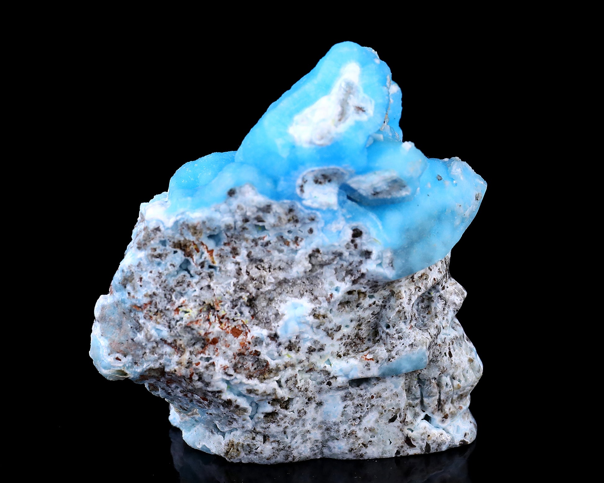 3.2" Blue Aragonite Hand Carved Mineral Specimen Skull Sculpture Crystallumi