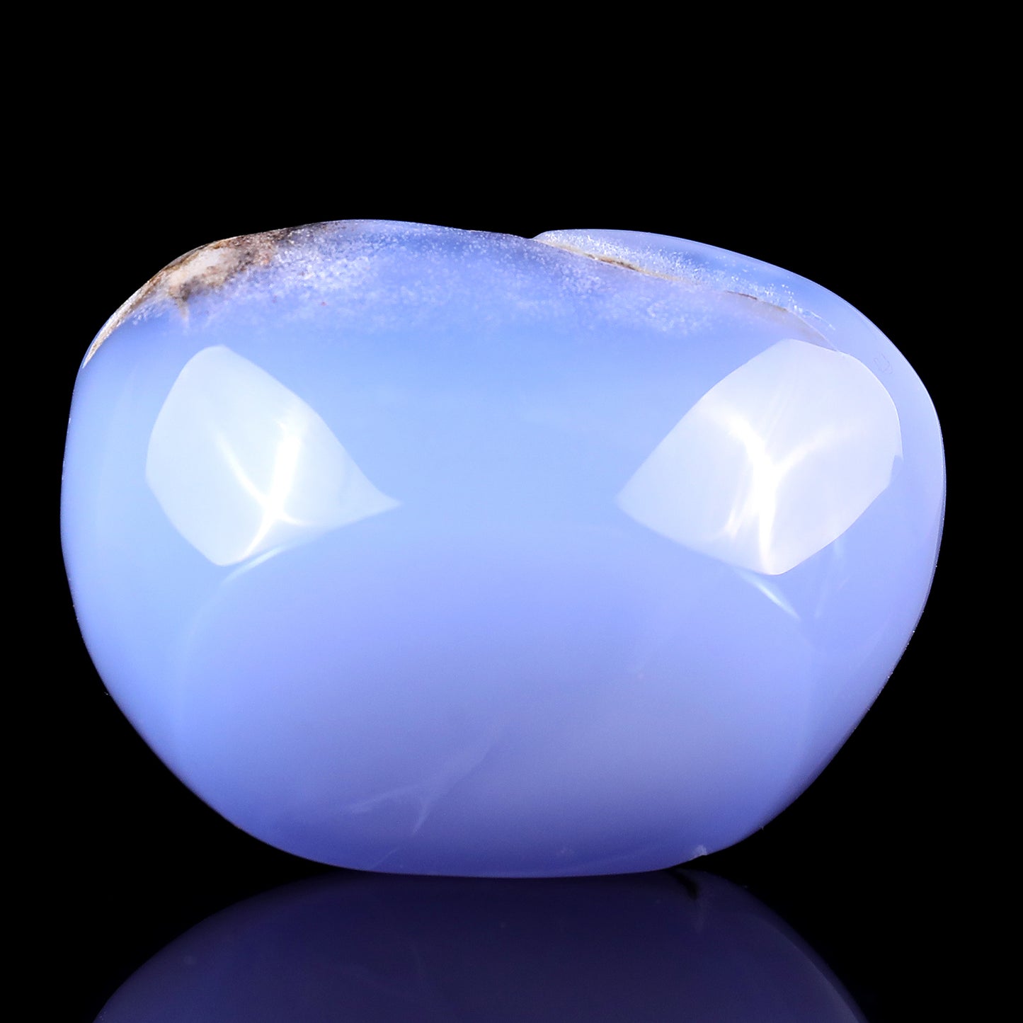 3.4" Blue Chalcedony Hand Carved Crystal Bowl Crystallumi