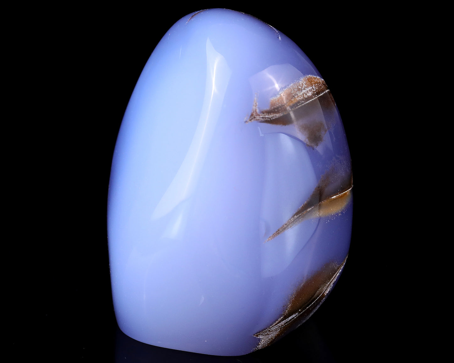 3.4" Blue Chalcedony Hand Carved Crystal Polished Stone Crystallumi