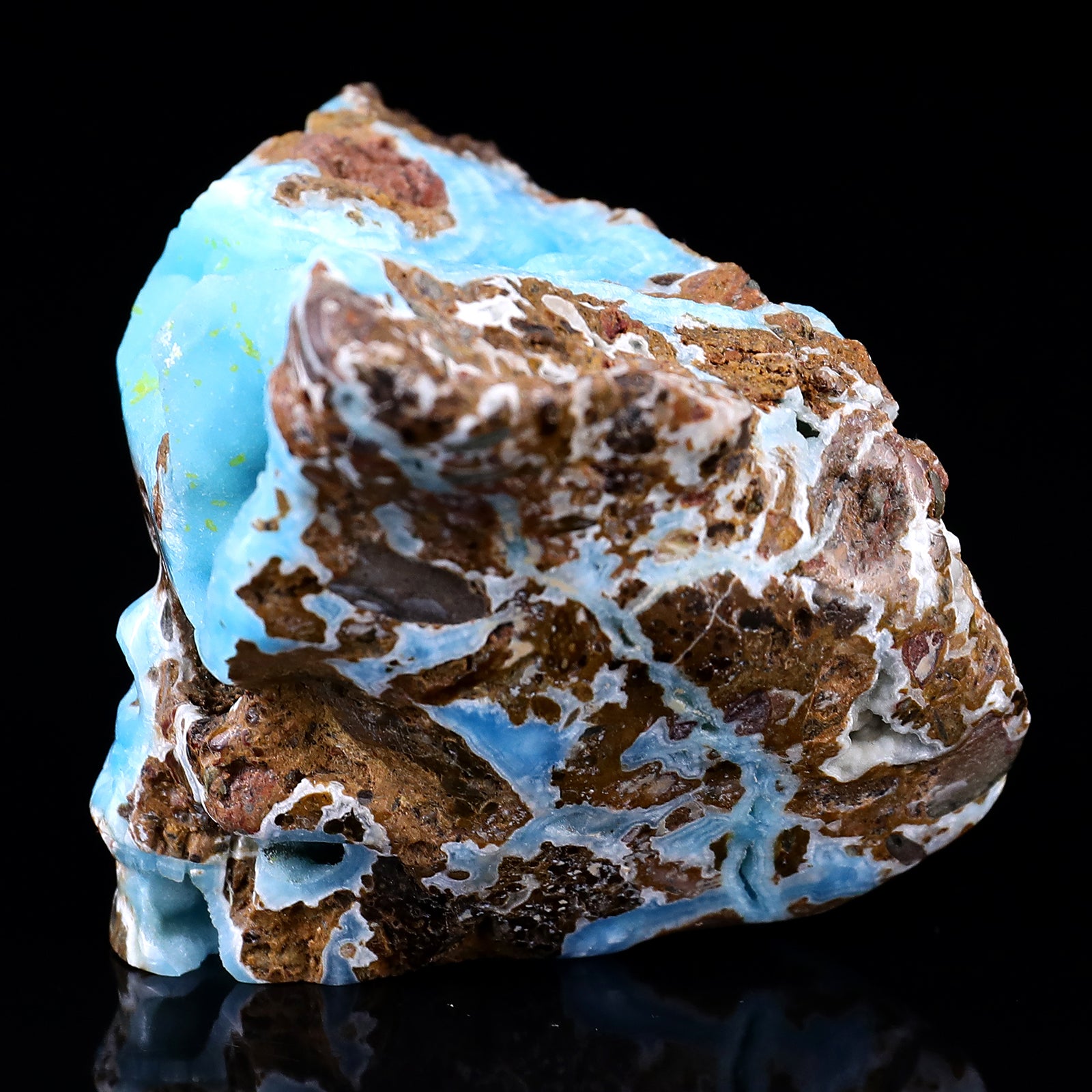 3.5" Blue Aragonite Hand Carved Mineral Specimen Skull Sculpture Crystallumi