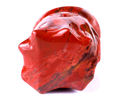 3.6” Natural Red Jasper Hand Carved Crystal Wizard Ghost Sculpture, Halloween Gift Crystallumi