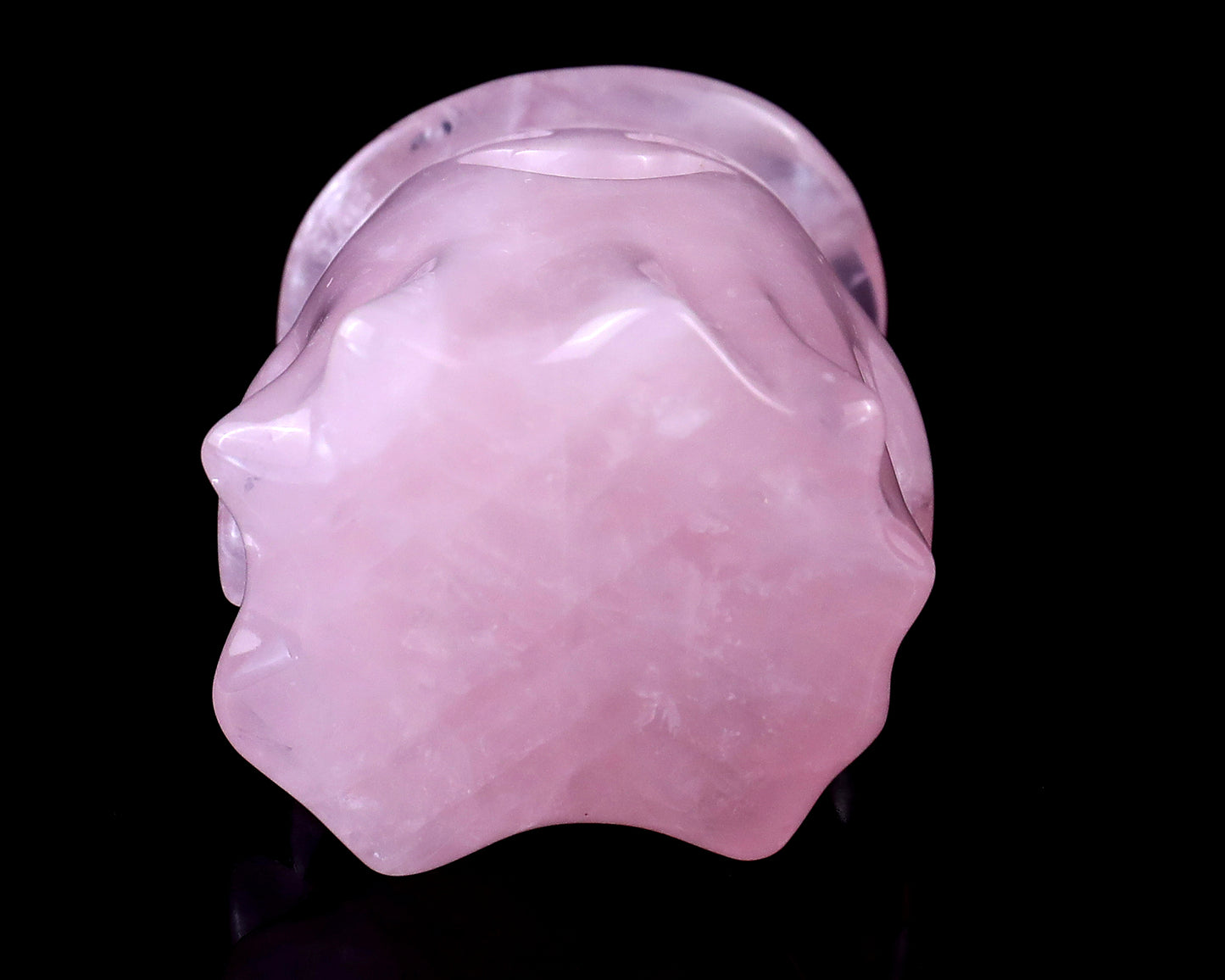 3.6” Natural Rose Quartz Hand Carved Crystal Wizard Ghost Sculpture, Halloween Gift Crystallumi