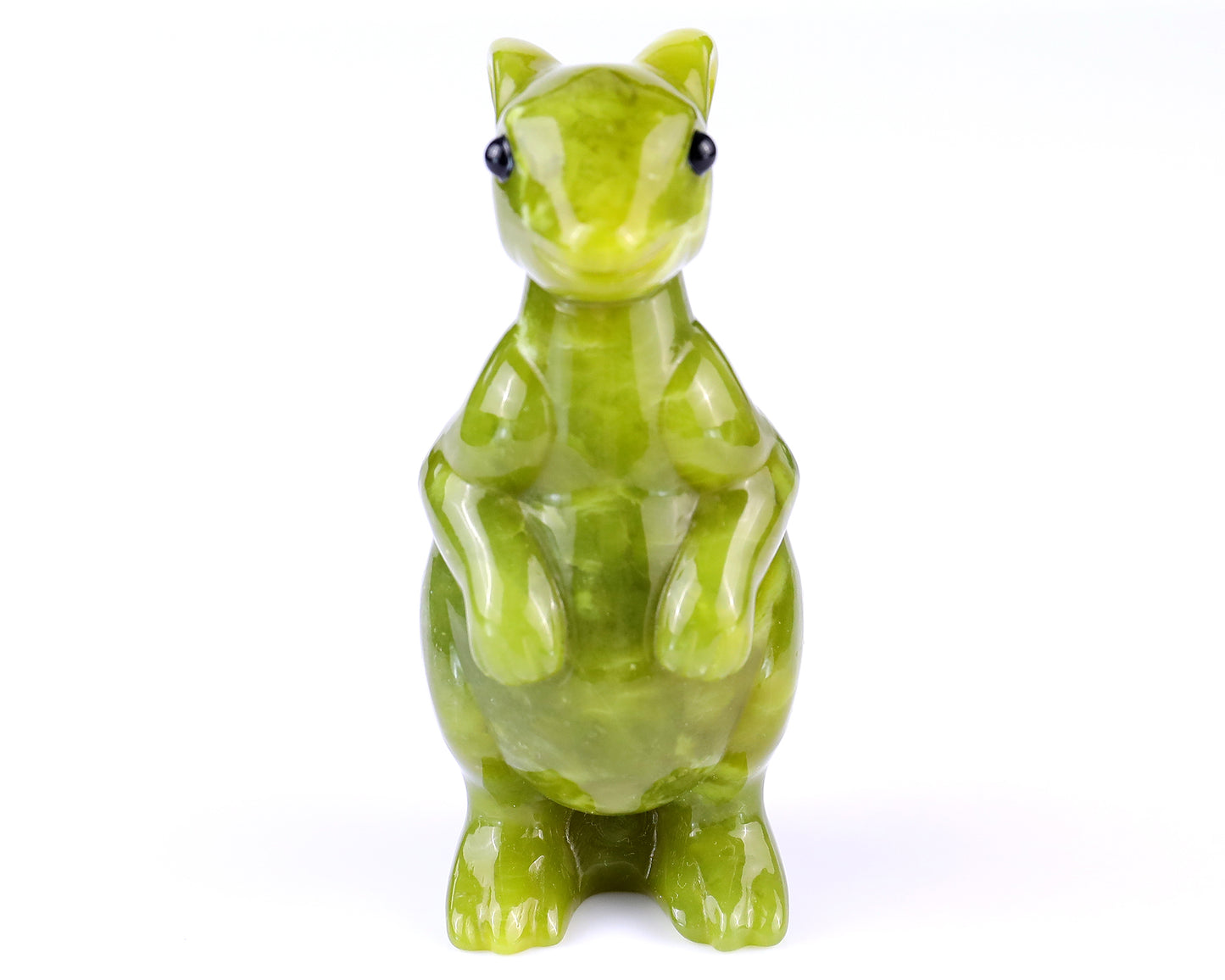 3.6" New Jade Hand Carved Crystal Kangaroo Sculpture Crystallumi