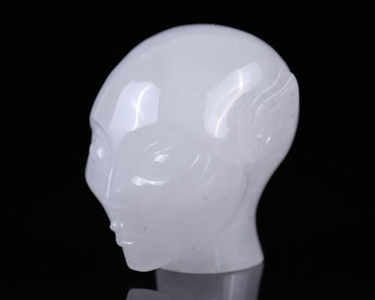 3.7" Angolan Quartz Hand Carved Crystal Elf Alien Sculpture Crystallumi