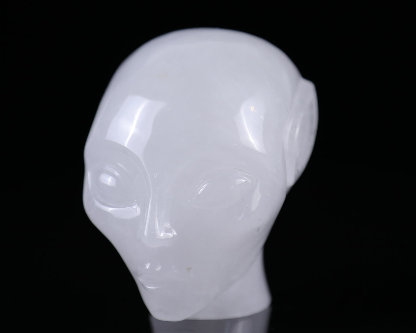 3.7" Angolan Quartz Hand Carved Crystal Elf Alien Sculpture Crystallumi