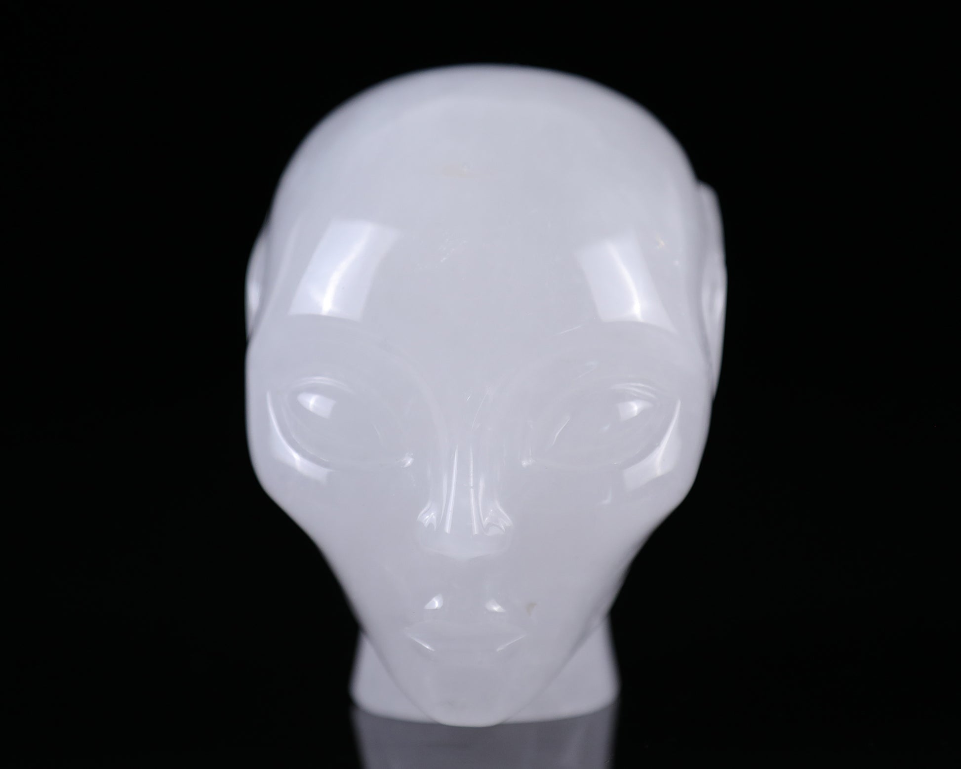 3.7" Angolan Quartz Hand Carved Crystal Elf Alien Sculpture Crystallumi