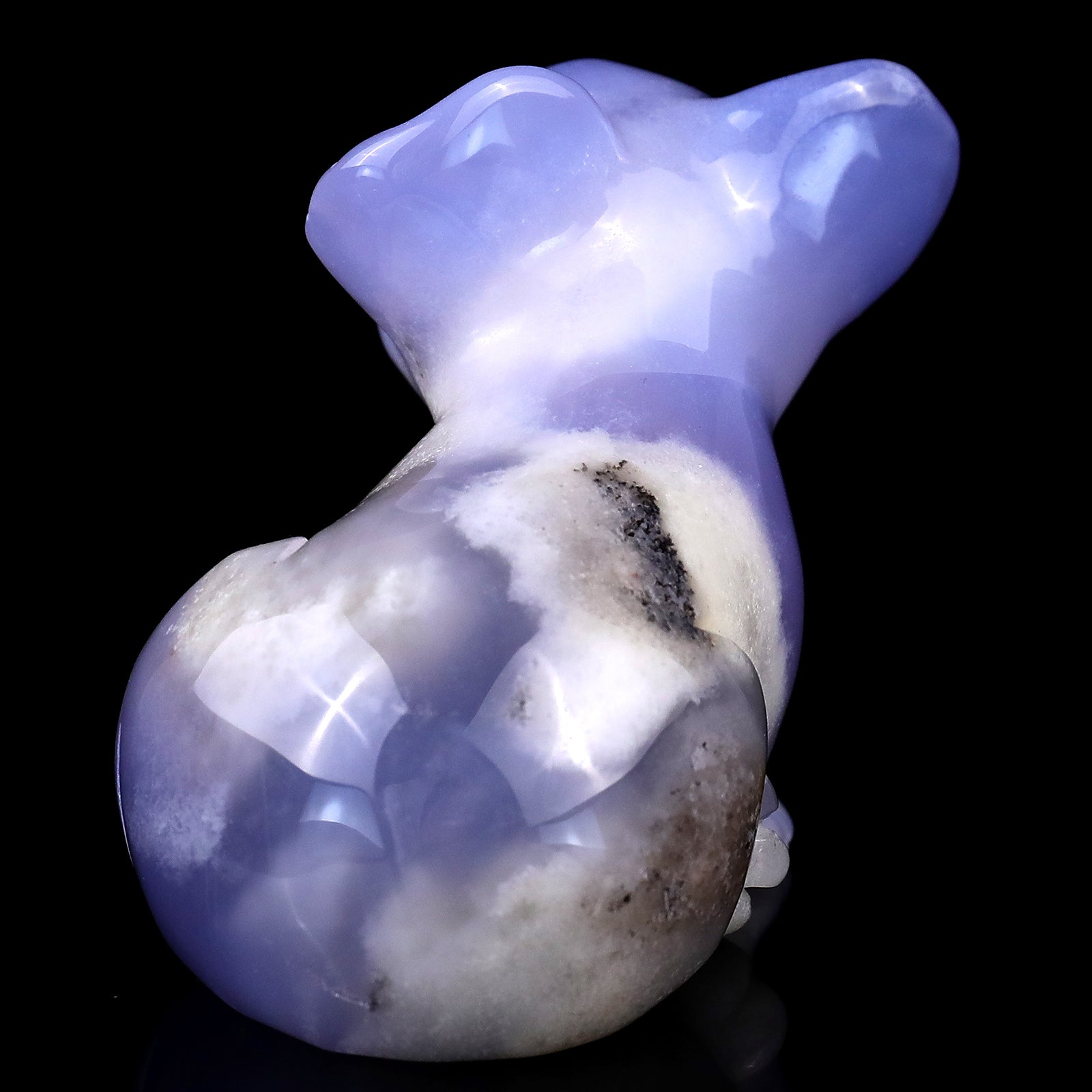 3.7" Blue Chalcedony Hand Carved Crystal Koala Sculpture Crystallumi