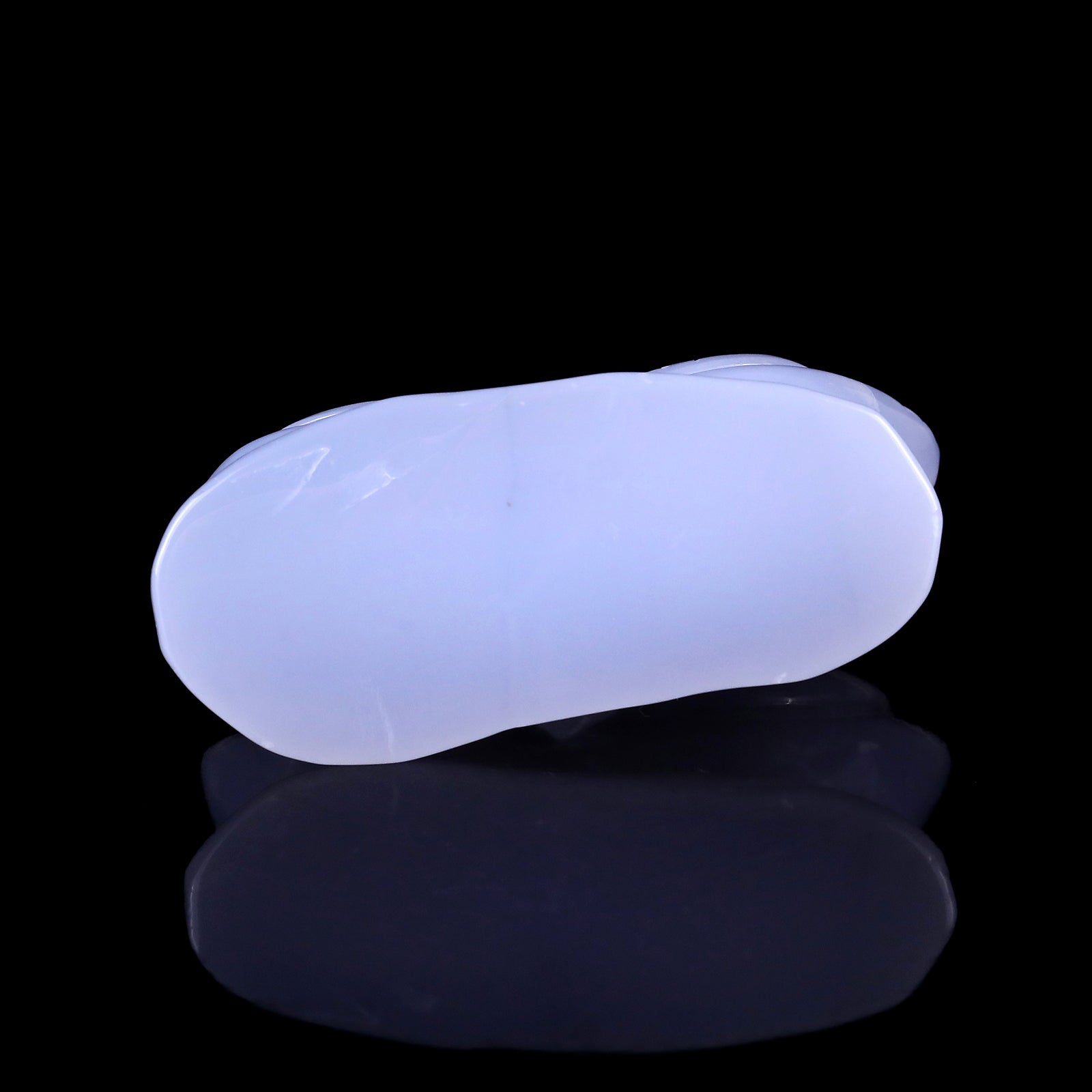 3.8" Blue Chalcedony Hand Carved Crystal Swans Sculpture Crystallumi