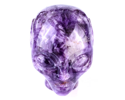 3.8" Dream Amethyst Hand Carved Crystal Elf Alien Sculpture Crystallumi