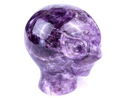 3.8" Dream Amethyst Hand Carved Crystal Elf Alien Sculpture Crystallumi