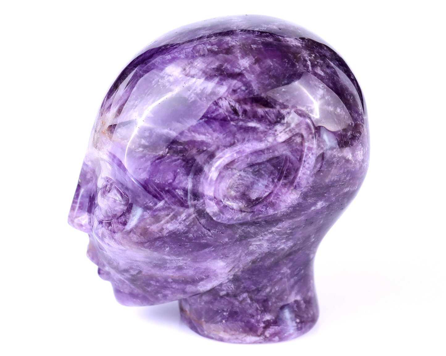 3.8" Dream Amethyst Hand Carved Crystal Elf Alien Sculpture Crystallumi