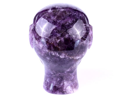 3.8" Dream Amethyst Hand Carved Crystal Elf Alien Sculpture Crystallumi