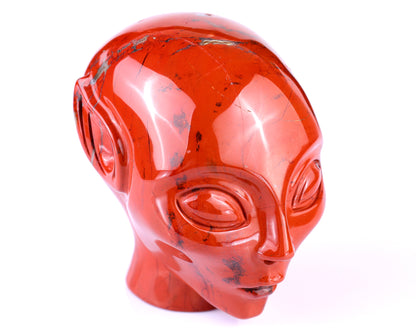 3.8" Red Jasper Hand Carved Crystal Elf Alien Sculpture Crystallumi