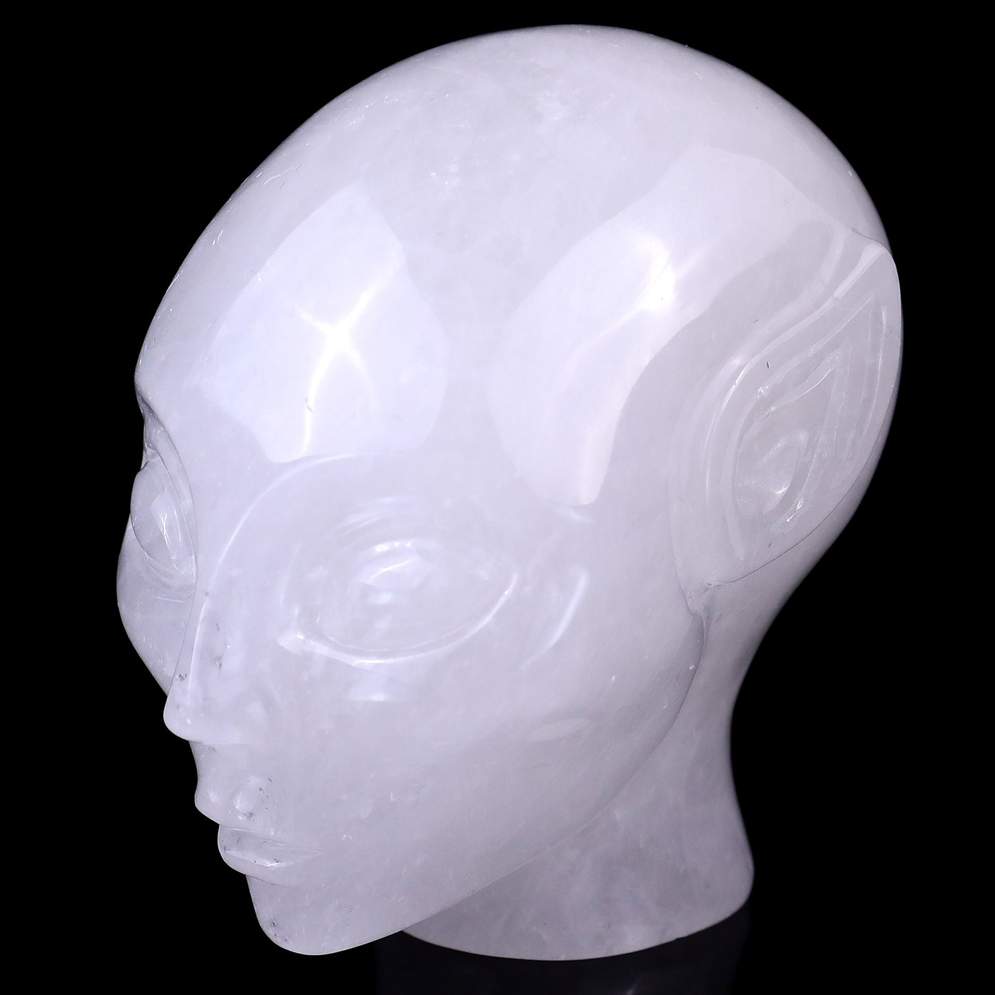 3.9" Angolan Quartz Rock Hand Carved Crystal Elf Alien Sculpture Crystallumi