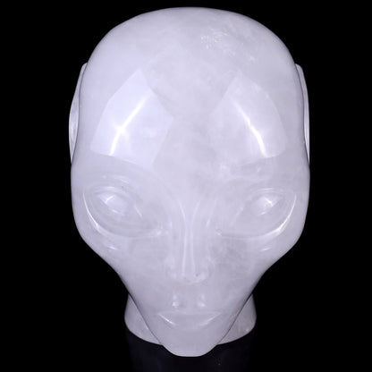 3.9" Angolan Quartz Rock Hand Carved Crystal Elf Alien Sculpture Crystallumi