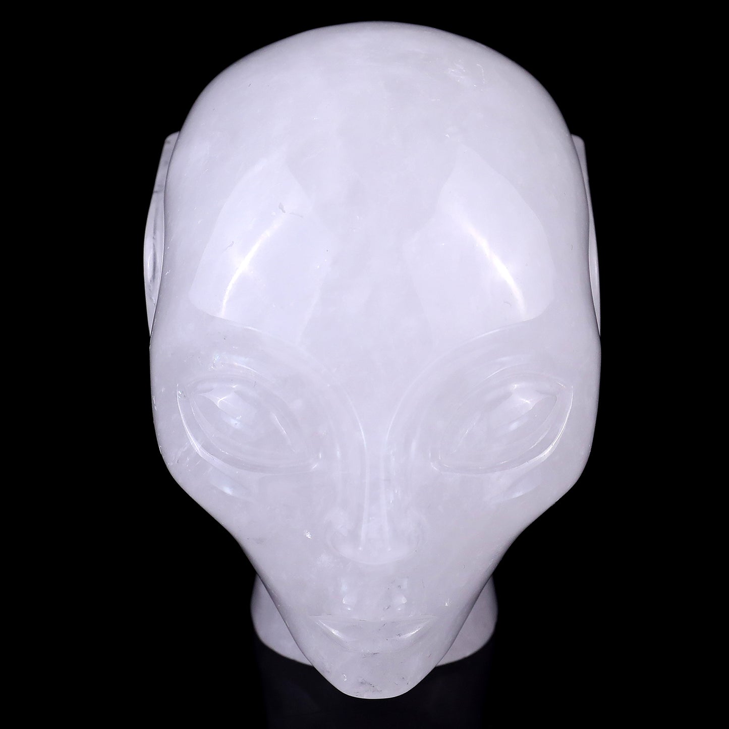 3.9" Angolan Quartz Rock Hand Carved Crystal Elf Alien Sculpture Crystallumi