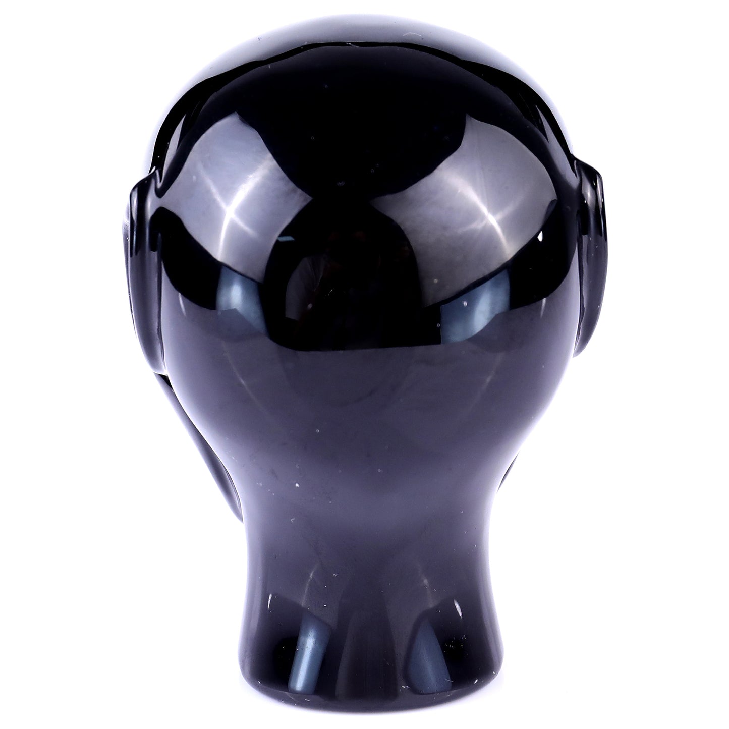 3.9" Black Obsidian Hand Carved Crystal Elf Alien Sculpture Crystallumi