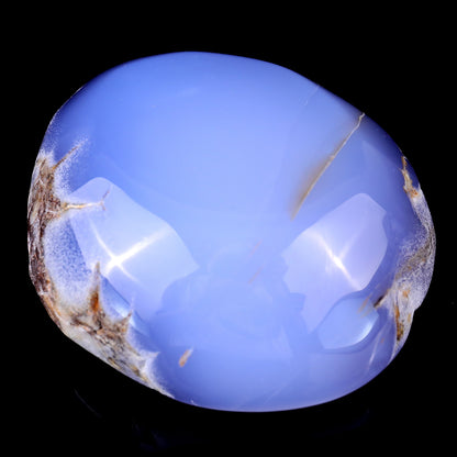 3.9" Blue Chalcedony Hand Carved Crystal Bowl Crystallumi