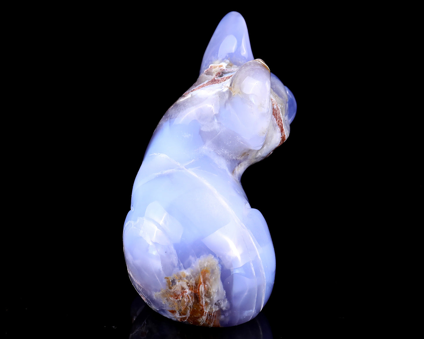 3.9" Blue Chalcedony Hand Carved Crystal Koala Sculpture Crystallumi