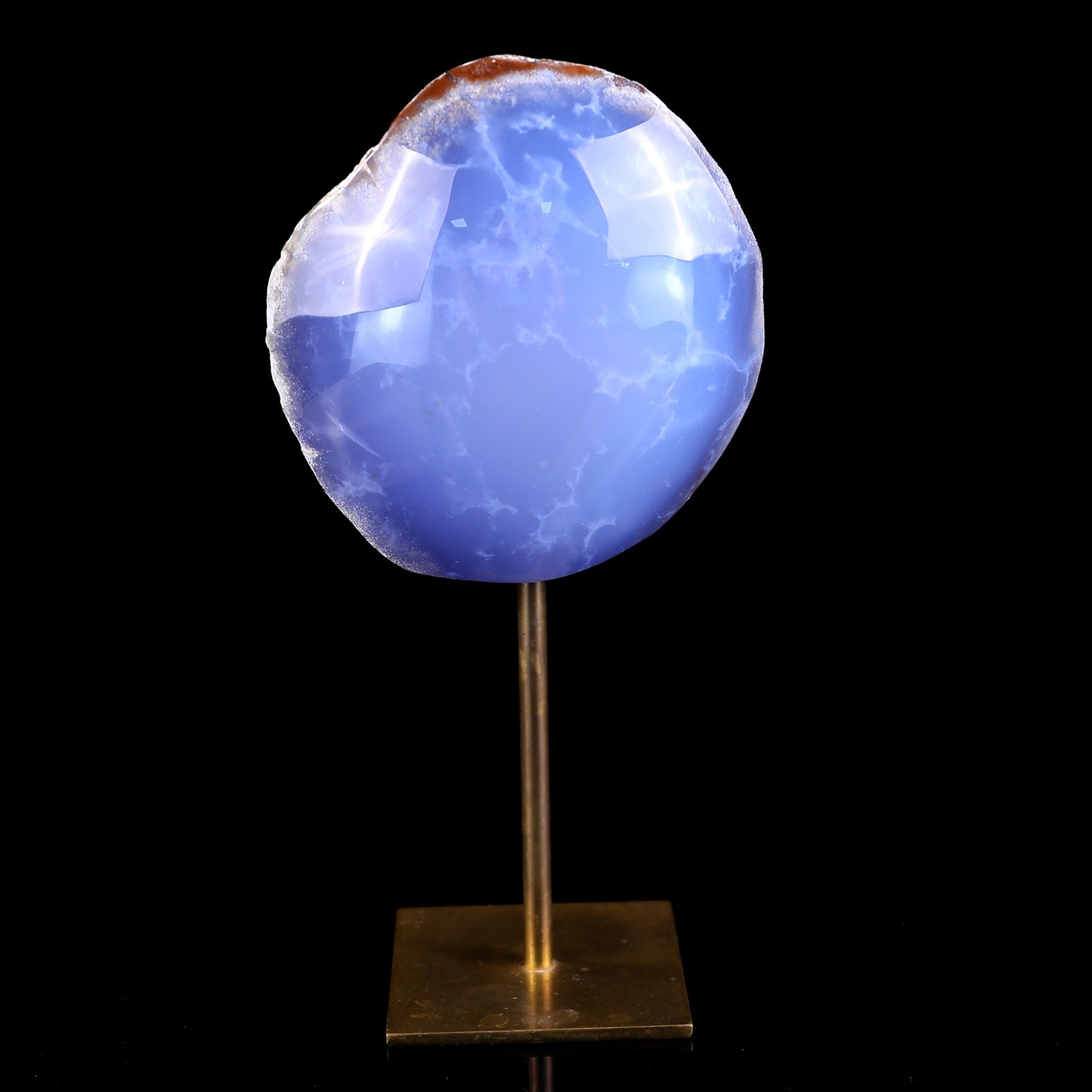 3.9" Blue Chalcedony Hand Carved Crystal Polished Stone Crystallumi