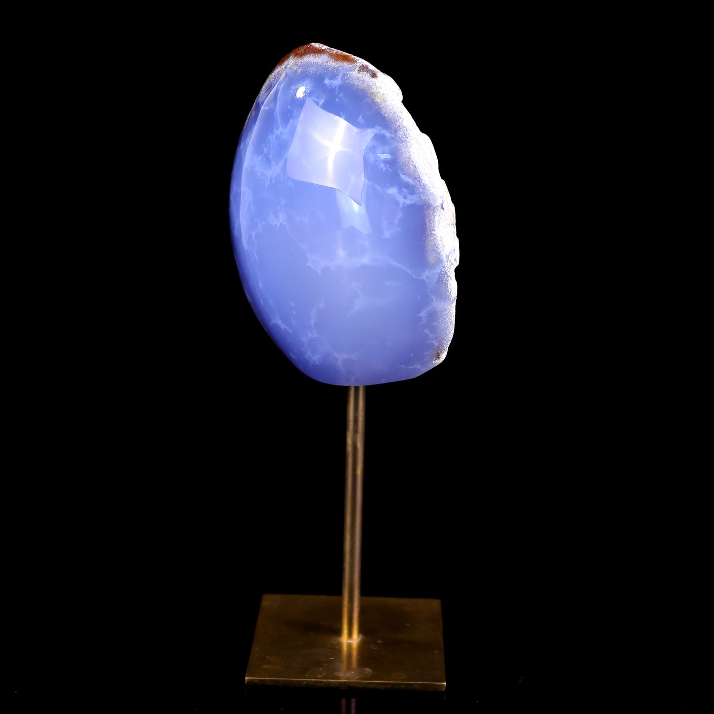 3.9" Blue Chalcedony Hand Carved Crystal Polished Stone Crystallumi