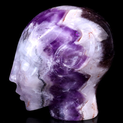 3.9" Dream Amethyst Hand Carved Crystal Elf Alien Sculpture Crystallumi