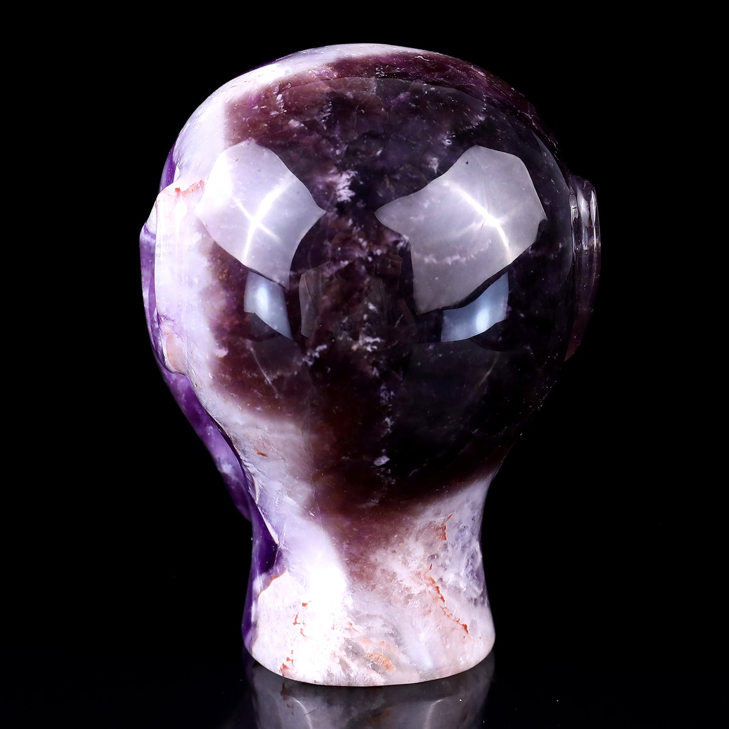 3.9" Dream Amethyst Hand Carved Crystal Elf Alien Sculpture Crystallumi