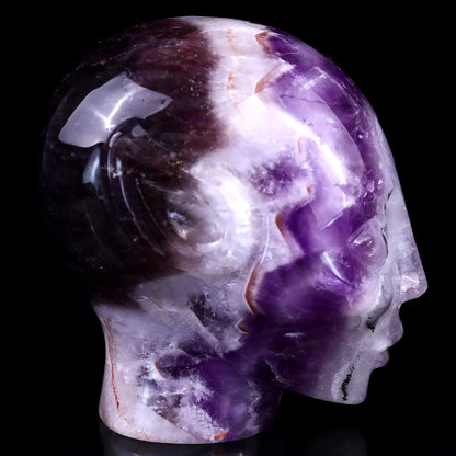 3.9" Dream Amethyst Hand Carved Crystal Elf Alien Sculpture Crystallumi