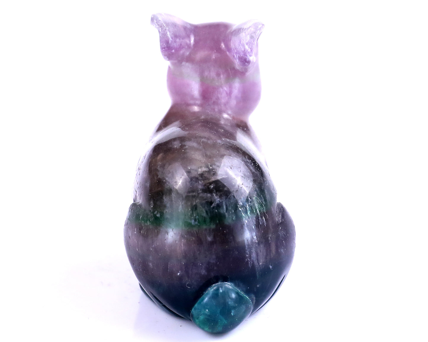 2.2" Fluorite Hand Carved Crystal Rabbit Sculpture