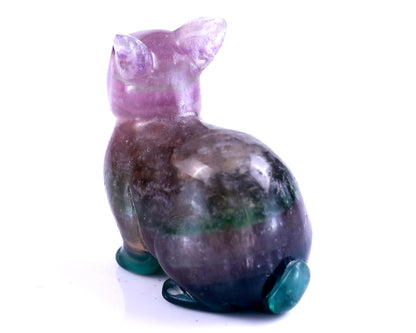 2.2" Fluorite Hand Carved Crystal Rabbit Sculpture