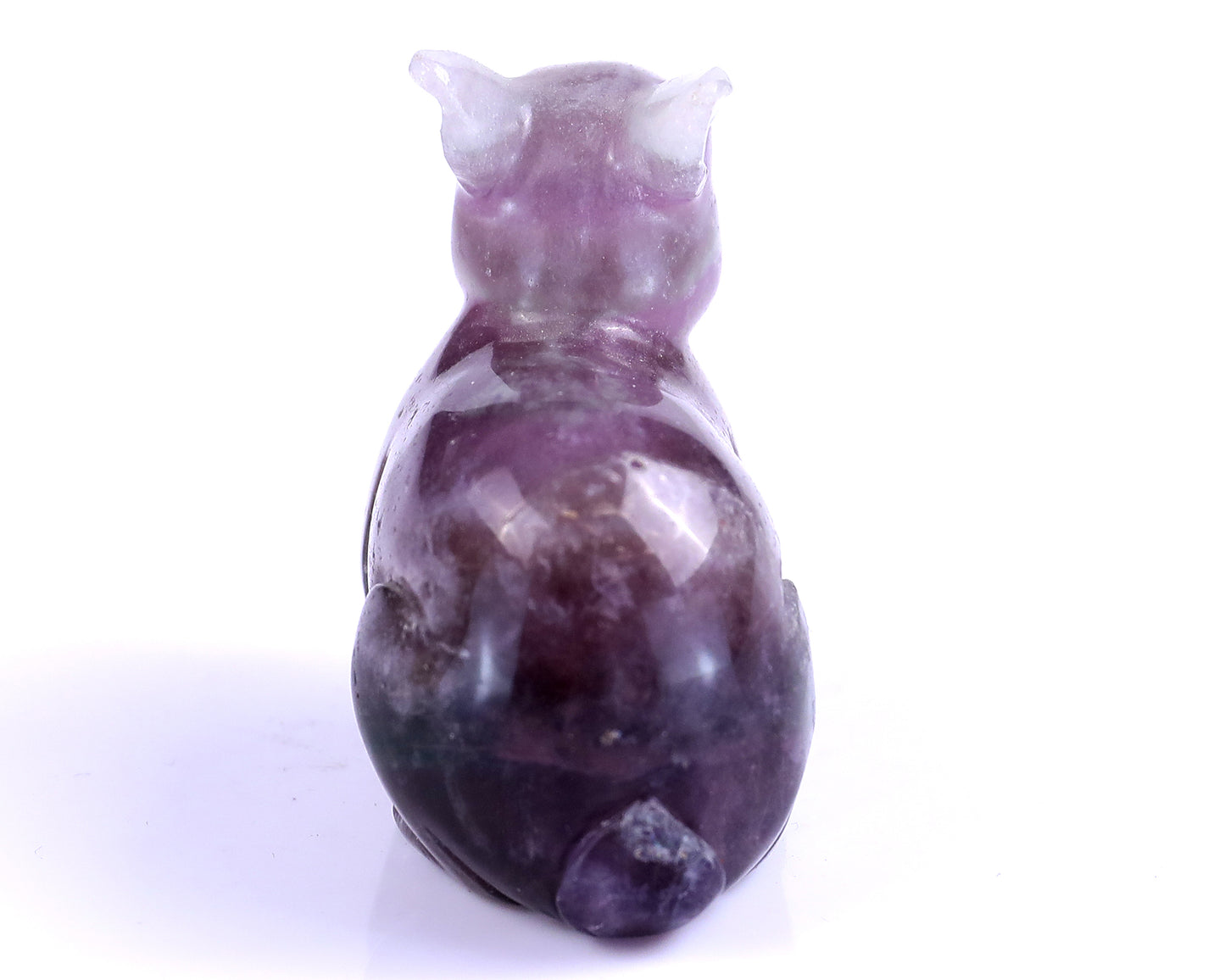 2.2" Fluorite Hand Carved Crystal Rabbit Sculpture