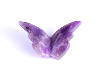 Natural Dream Amethyst Hand Carved Crystal Butterfly Set (4pcs)