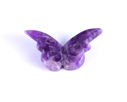 Natural Dream Amethyst Hand Carved Crystal Butterfly Set (4pcs)