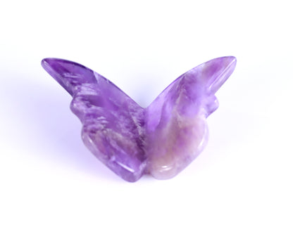 Natural Dream Amethyst Hand Carved Crystal Butterfly Set (4pcs)