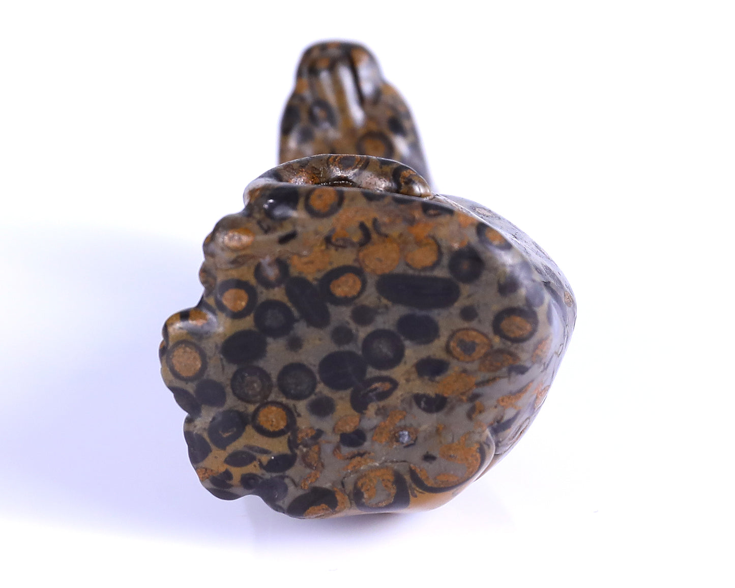 3.0" Leopard Skin Jasper Hand Carved Crystal Leopard Sculpture